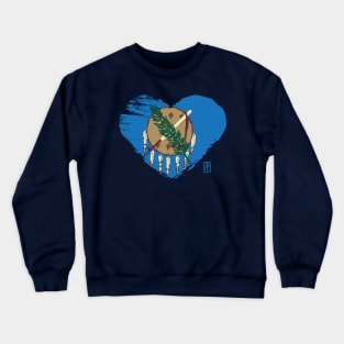 U.S. State - I Love Oklahoma - Oklahoma Flag Crewneck Sweatshirt